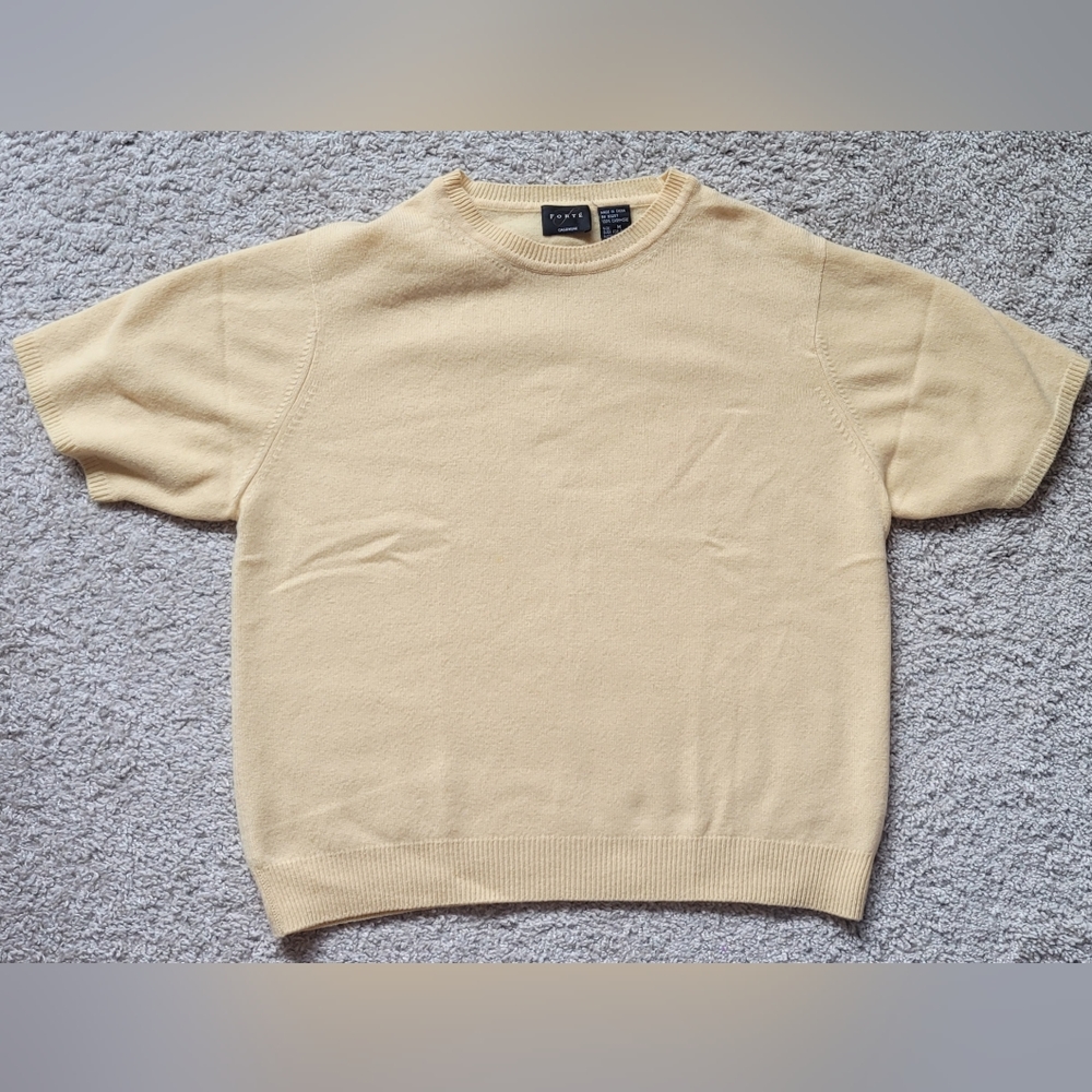 Forte 100% cashmere yellow top